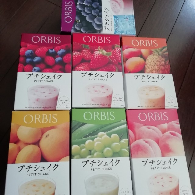 ORBIS(オルビス)のORBIS　オルビス　プチシェイク7種各4袋　合計28袋　ストロベリー、ピーチ他 コスメ/美容のダイエット(ダイエット食品)の商品写真