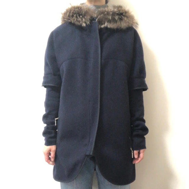 BRUNELLO CUCINELLI☆ネイビー ニットコート☆定価28万 【楽天