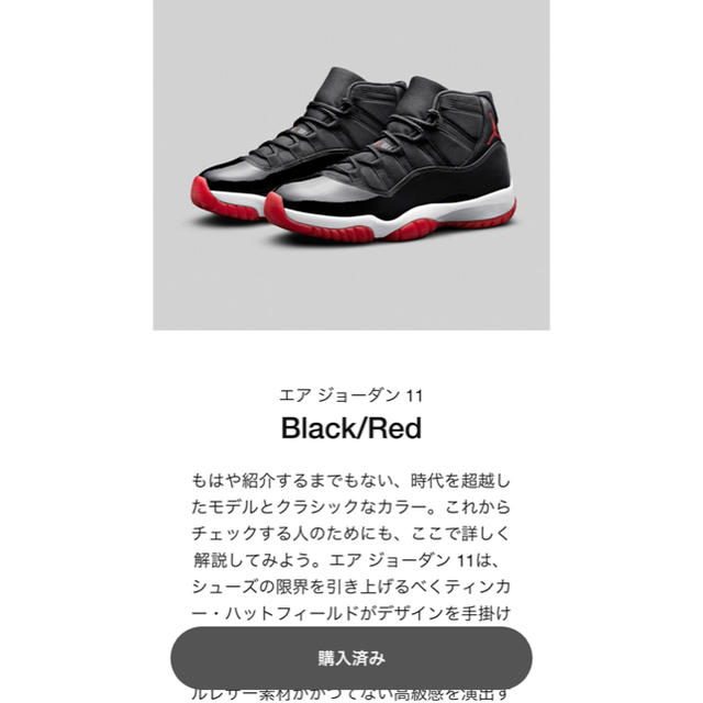 ★新品未使用　ジョーダン11 Jordan11 ブレッド　黒タグ付