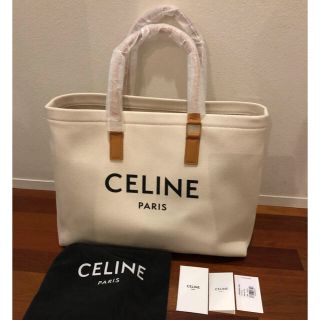 セリーヌ(celine)の【新品・未使用】CELINE セリーヌ ホリゾンタル キャンバス カーフスキン(トートバッグ)