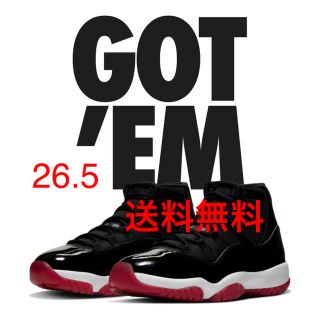 ナイキ(NIKE)のAIR JORDAN 11 BRED 26.5 US8.5(スニーカー)