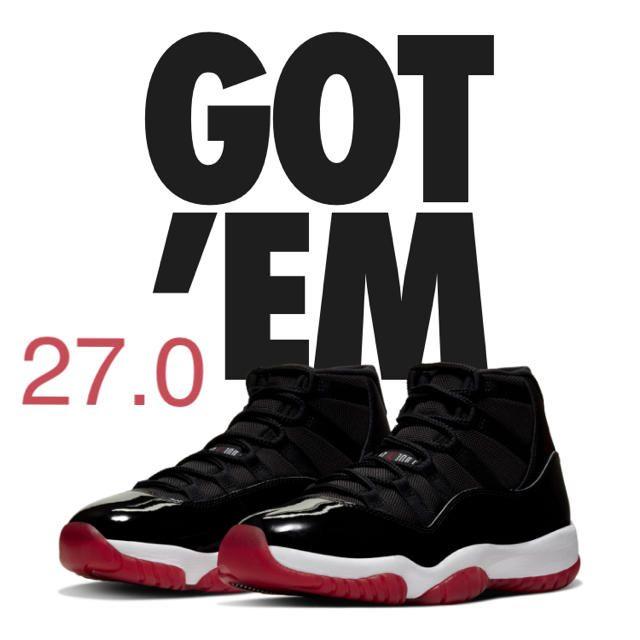 メンズ【27cm】NIKE AIR JORDAN 11 RETRO BRED US9