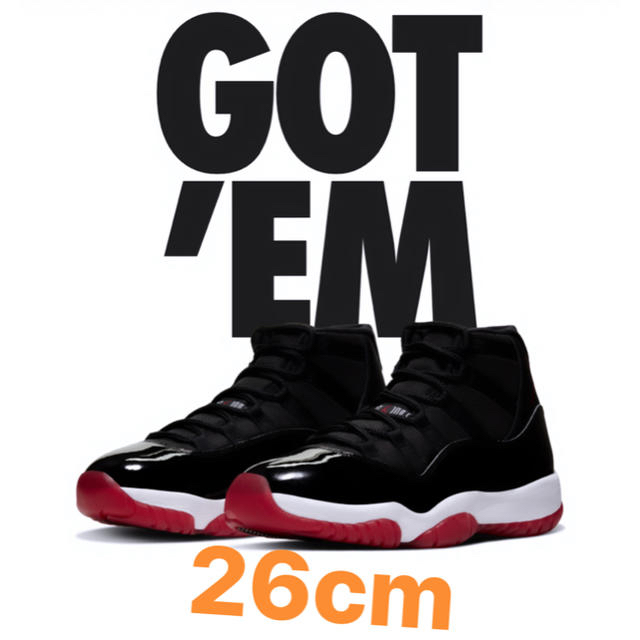 Nike Air Jordan 11 Black Red 26cm ジョーダン