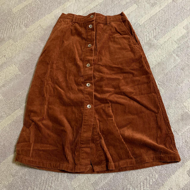 w closet(ダブルクローゼット)のダブルクローゼット コーデュロイ前開きスカート レディースのスカート(ひざ丈スカート)の商品写真
