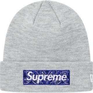 シュプリーム(Supreme)のグレー Supreme New Era Box Logo Beanie(ニット帽/ビーニー)