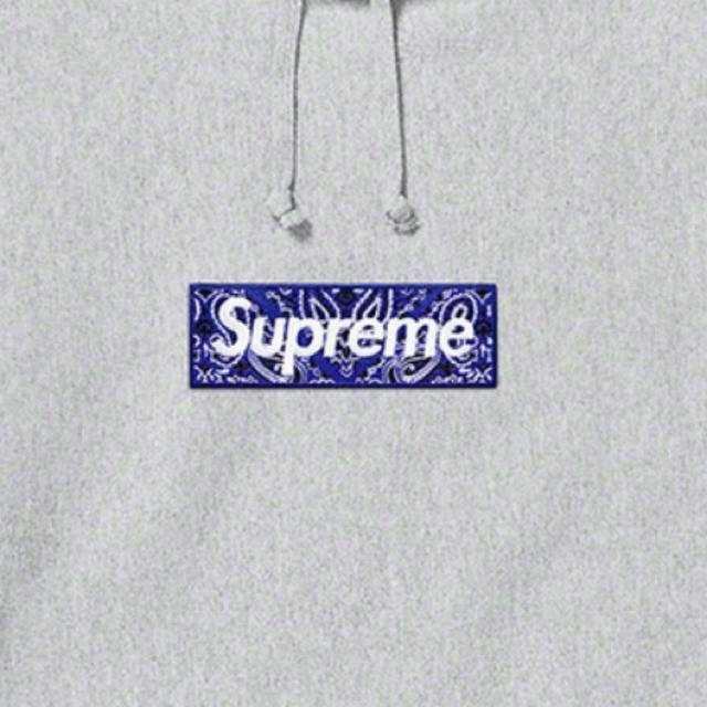 【在庫処分大特価!!】 supreme - Supreme bandana グレー XL hooded logo dox パーカー 【在庫処分大特価!!】 supreme - Supreme bandana グレー XL hooded logo dox パーカー