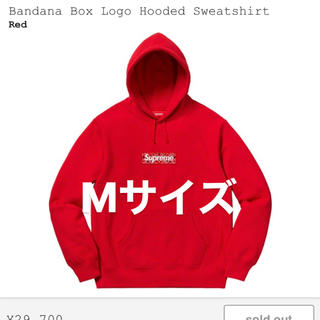 シュプリーム(Supreme)のSupreme Bandana Box Logo Hooded RED M(パーカー)