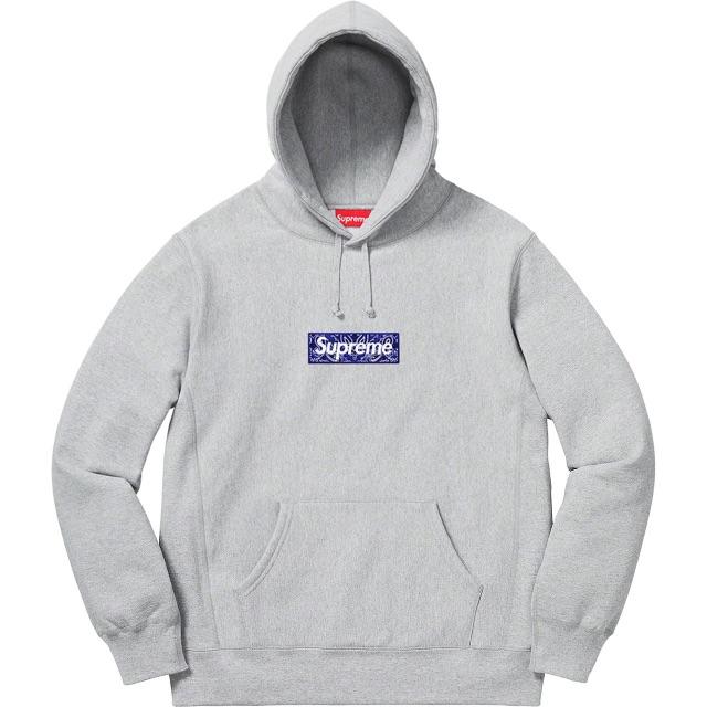 メンズSupreme Bandana Box Logo Gray M