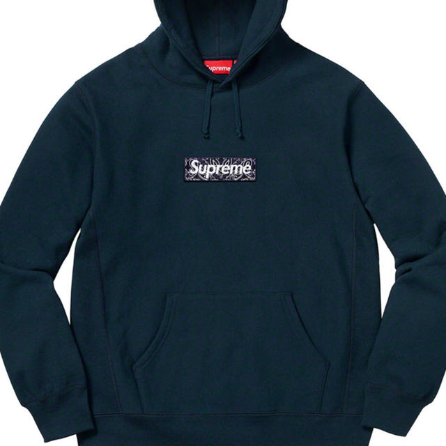 supreme  bandana box logo hooded navy