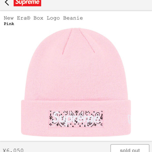 Supreme Box Logo Beanie ピンク ボックスロゴ ニット帽 最初の 5400円 ...