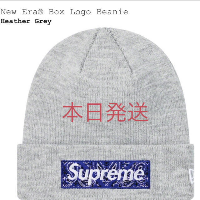 Supreme Bandana Box Logo Beanie ビーニー グレー 価格は安く 5040円 ...
