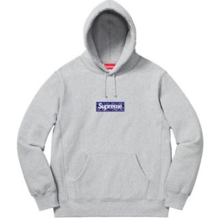 シュプリーム(Supreme)のsupreme box logo hooded heather grey L(パーカー)