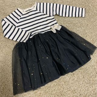 プチバトー(PETIT BATEAU)の【新品・未使用】プチバトー ワンピース 24M/86cm(ワンピース)