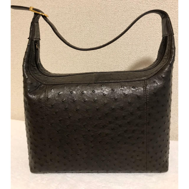 オーストリッチJRA製 肩掛けハンドバック ブラウン 通信販売 vivacf.net