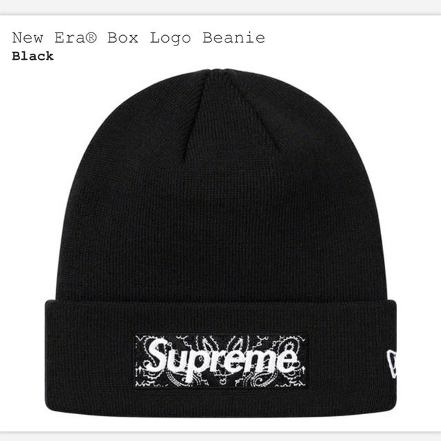 メンズsupreme new era bandana box logo beanie