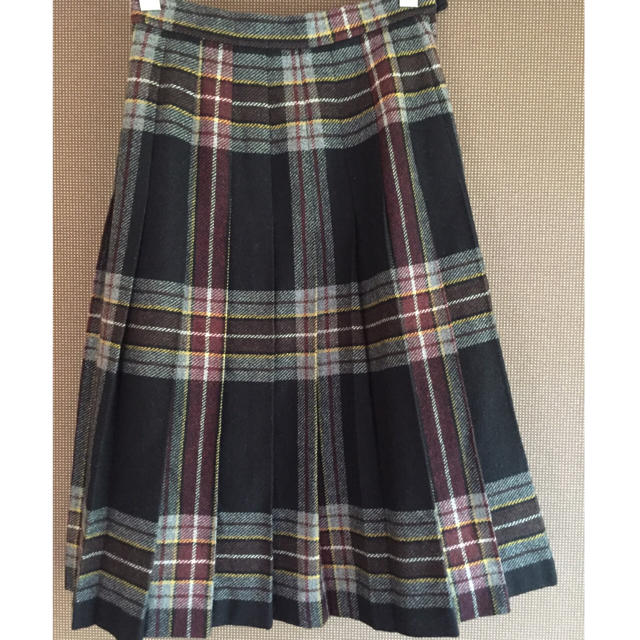 レトロなチェック柄プリーツスカート レディースのスカート(ロングスカート)の商品写真