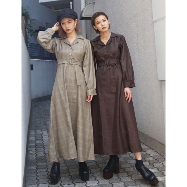 EMODA(エモダ)のEMODA マキシシャツドレス 19AW レディースのワンピース(ロングワンピース/マキシワンピース)の商品写真