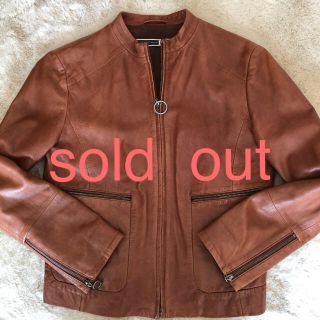 マックスマーラ(Max Mara)の売り切れました★Max Mara レザージャケット　34(ライダースジャケット)