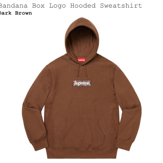 新品未使用Bandana Box  Logo Hooded Sweatshirt