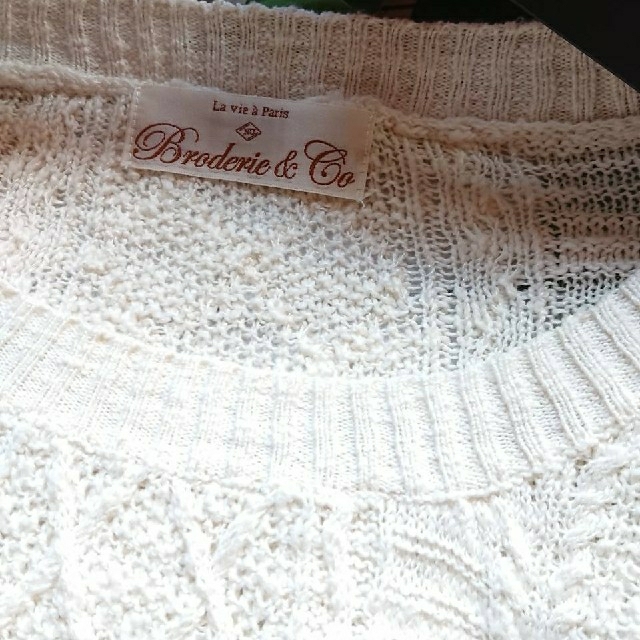 nano・universe(ナノユニバース)のbroderie&co×ナノユニバース☆ケーブルあみ×薄手ドルマンニット レディースのトップス(ニット/セーター)の商品写真