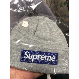 シュプリーム(Supreme)のsupreme box logo beanie grey ビーニー グレー(ニット帽/ビーニー)