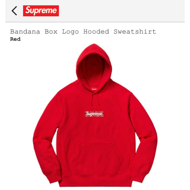 Supreme(シュプリーム)の Supreme Bandana Box Logo Hooded Sweat M メンズのトップス(パーカー)の商品写真