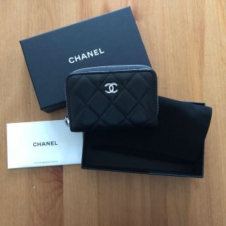 シャネル(CHANEL)のCHANEL マトラッセ　黒　コインケース　カードケース　ミニウォレット(コインケース/小銭入れ)