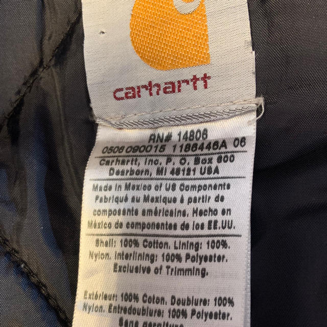 carhartt(カーハート)のカーハートジャケットキルティングモスグリーンアメカジUSワーク メンズのジャケット/アウター(ブルゾン)の商品写真