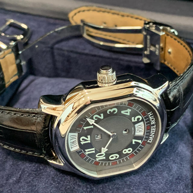 DANIEL ROTH(ダニエルロート)の希少ワールドタイム DANIEL ROTH ダニエルロート メトロポリタン 美品 メンズの時計(腕時計(アナログ))の商品写真
