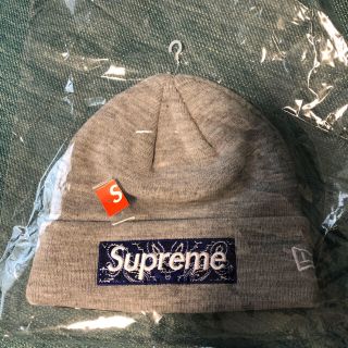 シュプリーム(Supreme)のSupreme Bandana Box Logo Beanie Gray グレー(ニット帽/ビーニー)