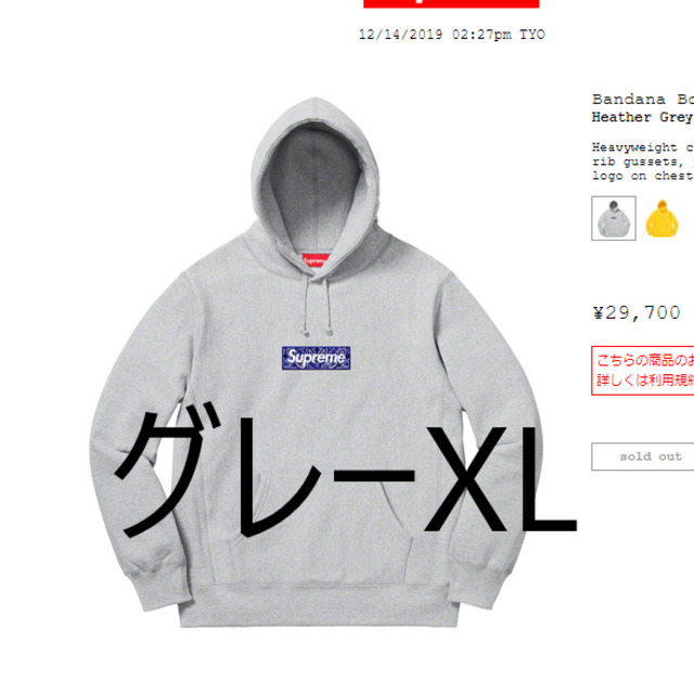 Supreme(シュプリーム)のBandana Box Logo Hooded Sweatshirt メンズのトップス(パーカー)の商品写真