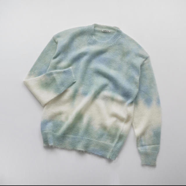 COMOLI(コモリ)のAURALEE SUPER KID MOHAIR TIEDYE KNIT メンズのトップス(ニット/セーター)の商品写真