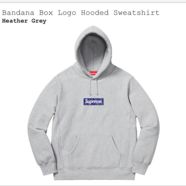 Supreme(シュプリーム)のsupreme box logo hoodie Heather Grey M メンズのトップス(パーカー)の商品写真