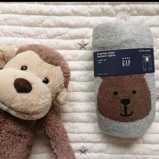 ギャップ(GAP)の♡新品♡GAP♡ベビー♡クマさん♡タイツ♡グレー♡可愛い♡秋冬♡レギンス(靴下/タイツ)