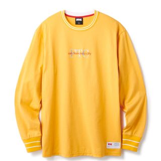 エフティーシー(FTC)のFTC STRIPE RIB L/S TOP mustard yellow(Tシャツ/カットソー(七分/長袖))