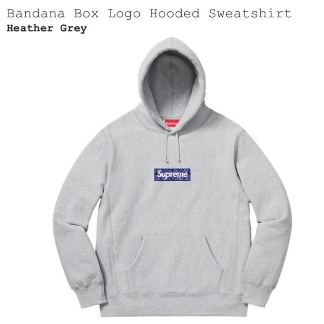 supreme bandana box logo hooded grey M