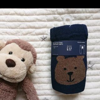 ギャップ(GAP)の♡GAP♡ベビー♡クマさん♡新品♡タイツ♡ネイビー♡可愛い♡秋冬♡レギンス(靴下/タイツ)