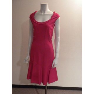 ブルマリン(Blumarine)の新品19,8万◆レナランゲ◆素敵に映える赤！クチュール感デザインワンピ◆38(ひざ丈ワンピース)