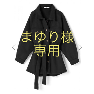 グレイル(GRL)の美品 グレイル ビックシルエット シャツジャケット 黒(テーラードジャケット)