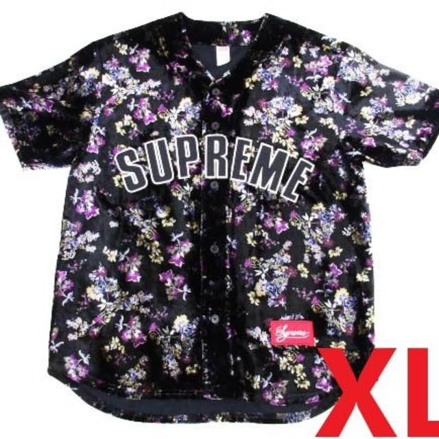 Supreme Floral Velour Baseball Jersey XL | フリマアプリ ラクマ