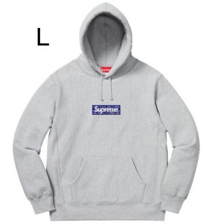 シュプリーム(Supreme)のL Bandana Box Logo Hooded Sweatshirt グレー(パーカー)