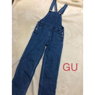 ジーユー(GU)のGU デニムサロペットテーパードパンツ(サロペット/オーバーオール)