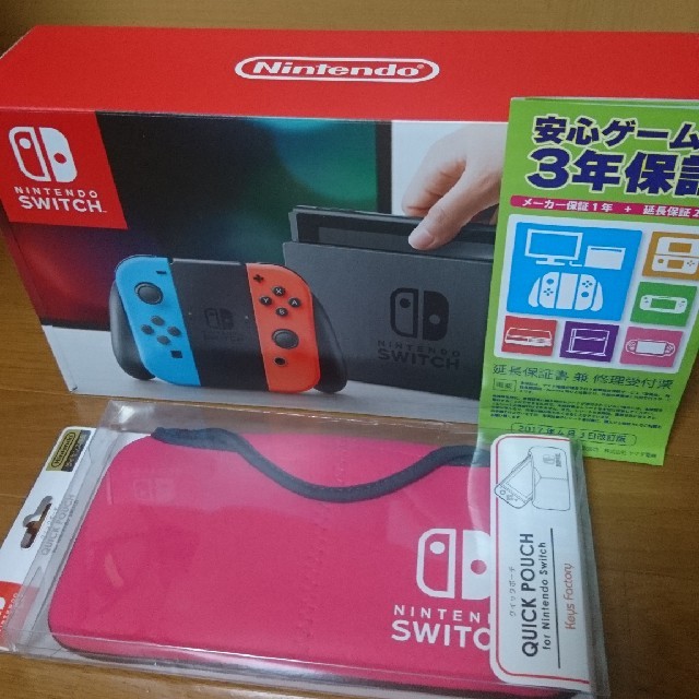 任天堂(ニンテンドウ)の任天堂 switch ３年保証 美品  エンタメ/ホビーのゲームソフト/ゲーム機本体(家庭用ゲーム機本体)の商品写真