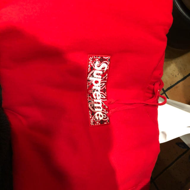 Bandana Box Logo Hooded Sweatshirt Red S
