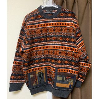 カラー(kolor)の19AW kolor PATCHWORK FAIR ISLE SWEATE(ニット/セーター)