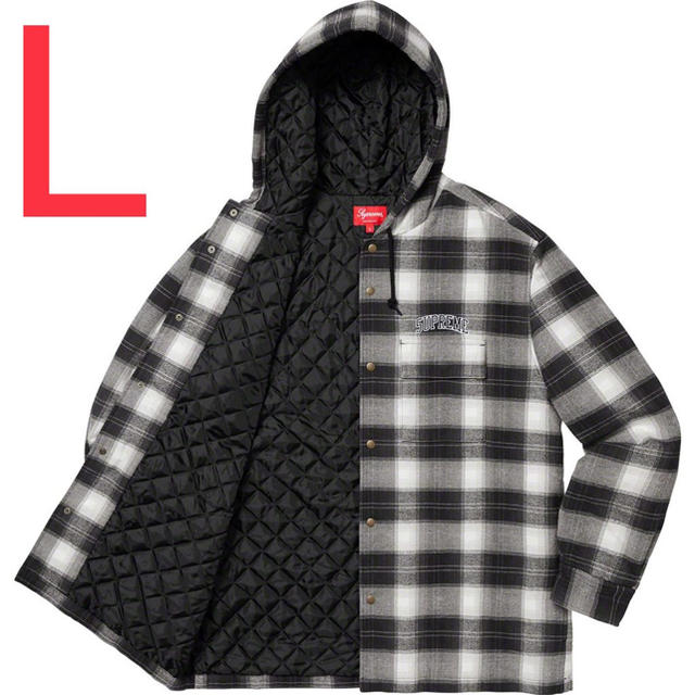 Supreme(シュプリーム)のSupreme Quilted Hooded Plaid Shirt Black メンズのトップス(シャツ)の商品写真