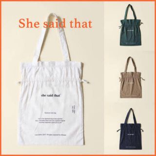 スタイルナンダ(STYLENANDA)の【未使用】リネントートバッグ 巾着＊she said that(トートバッグ)