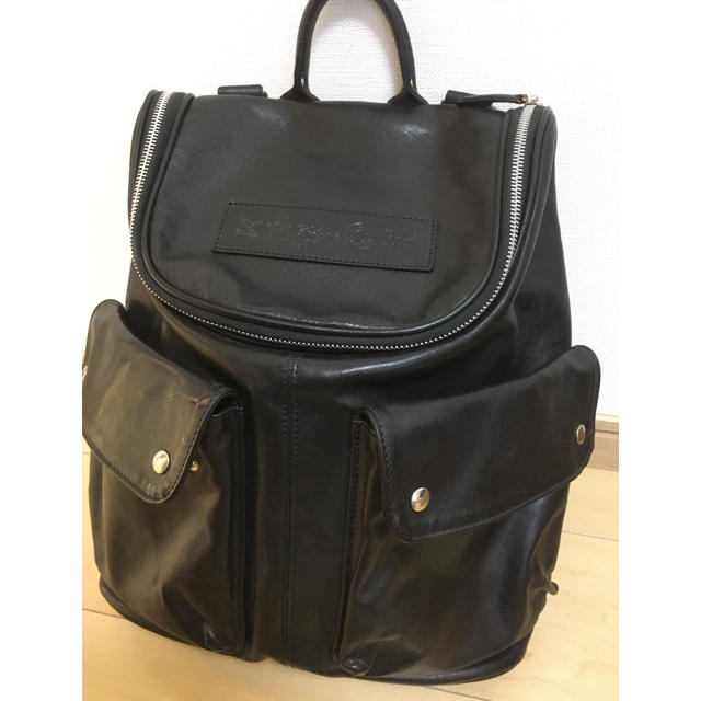 Felisi(フェリージ)の専用　フェリージ　リュック　レザー　ブラック メンズのバッグ(バッグパック/リュック)の商品写真