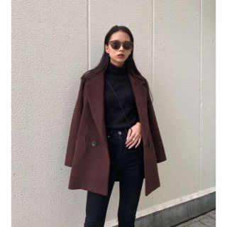 マウジー(moussy)のMIDDLE LENGTH CHECK コート(チェスターコート)