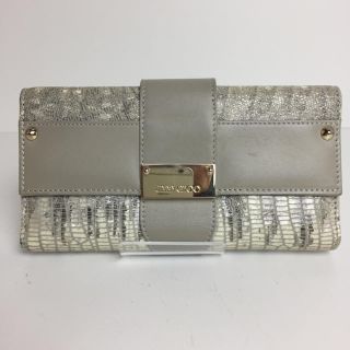 大特価低価 JIMMY かぶせ長財布 黒 ロゴゴールド金具 保存袋付き CHOO